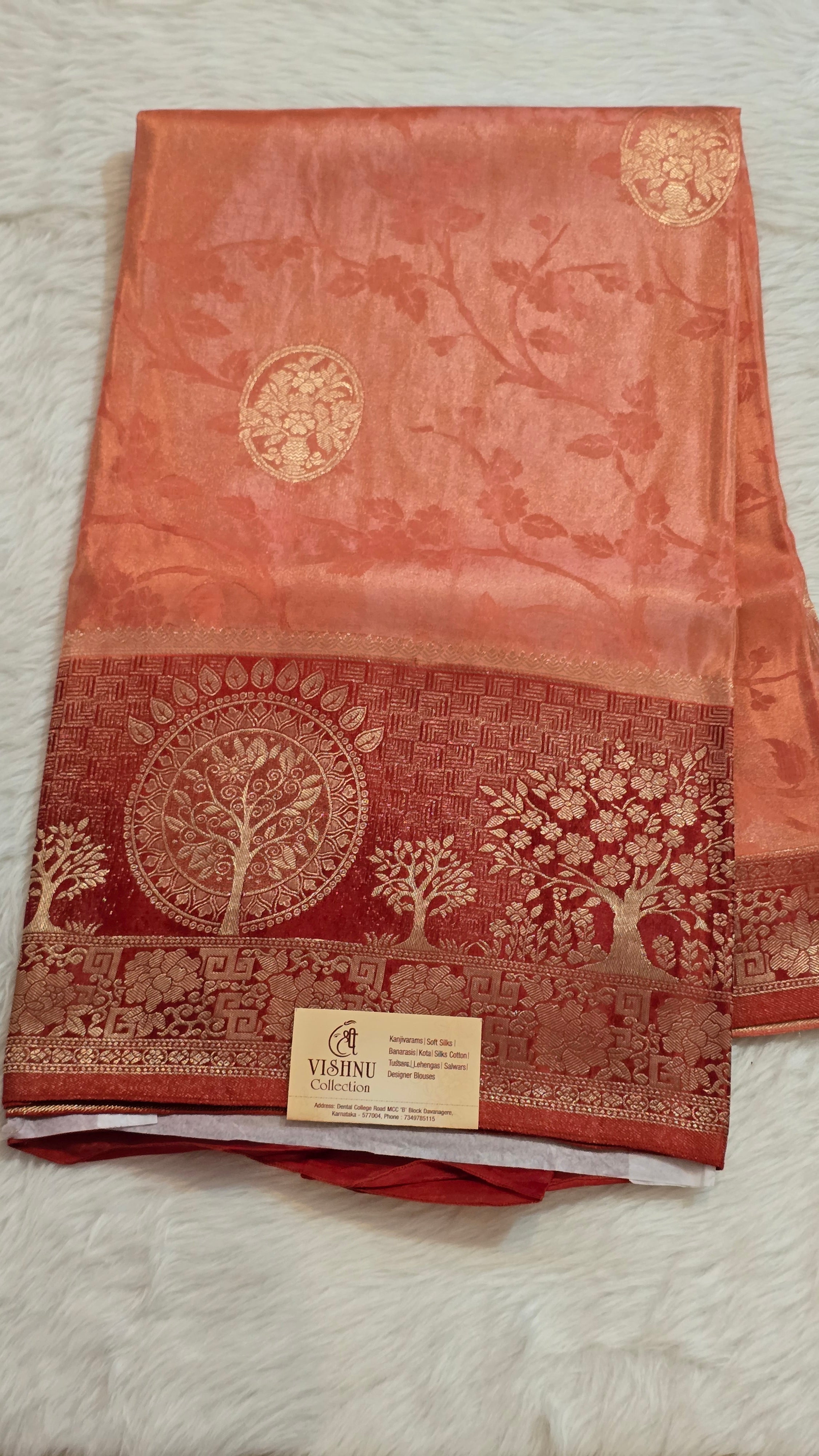 Banarasi Tissue Self Jaal - 7110