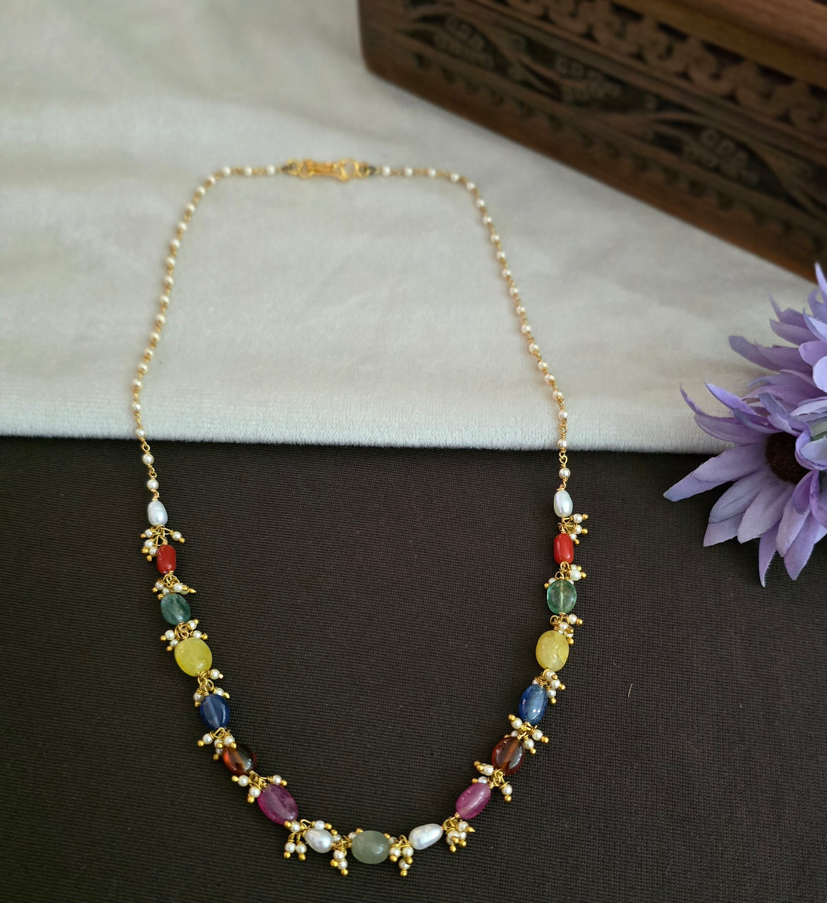 Swarovski with Navaratana Beads - SV3114