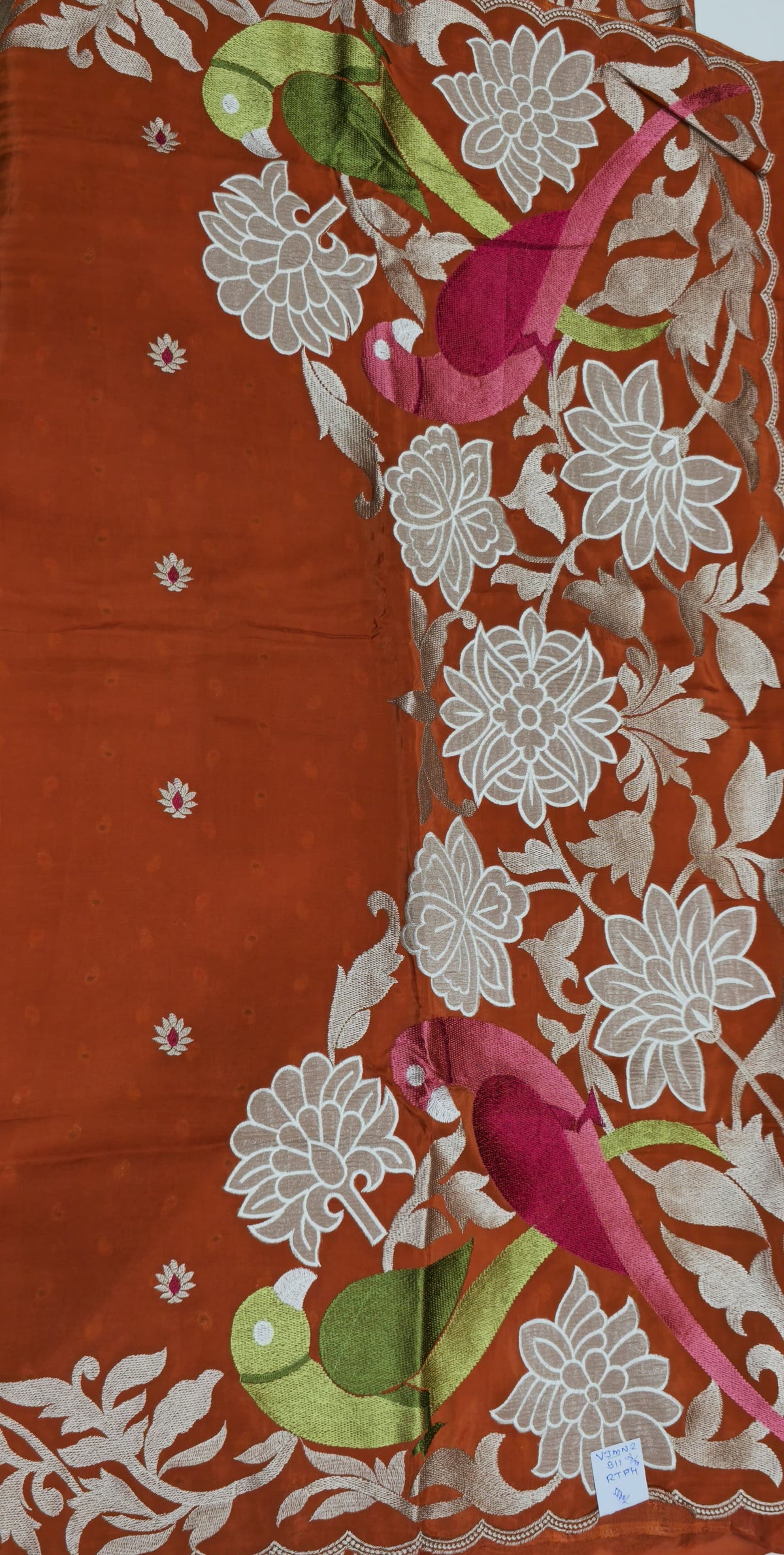 Soft Tissur Silk Saree With Embrodery Work - 7120