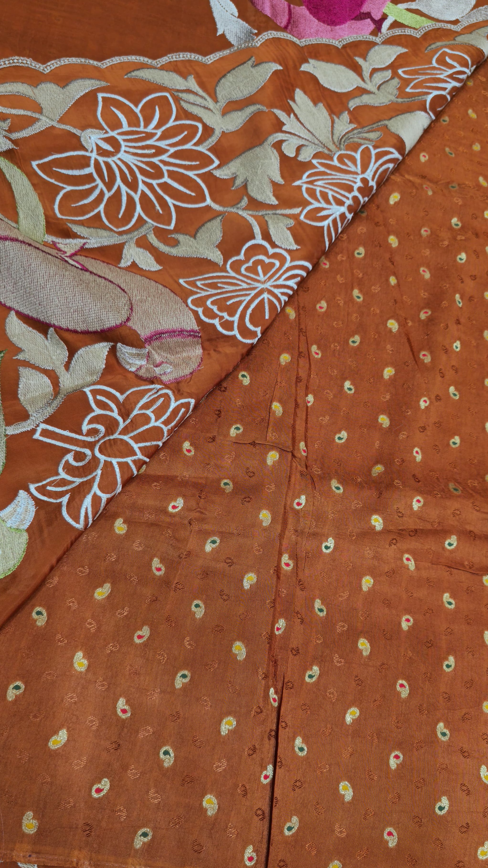 Soft Tissur Silk Saree With Embrodery Work - 7120