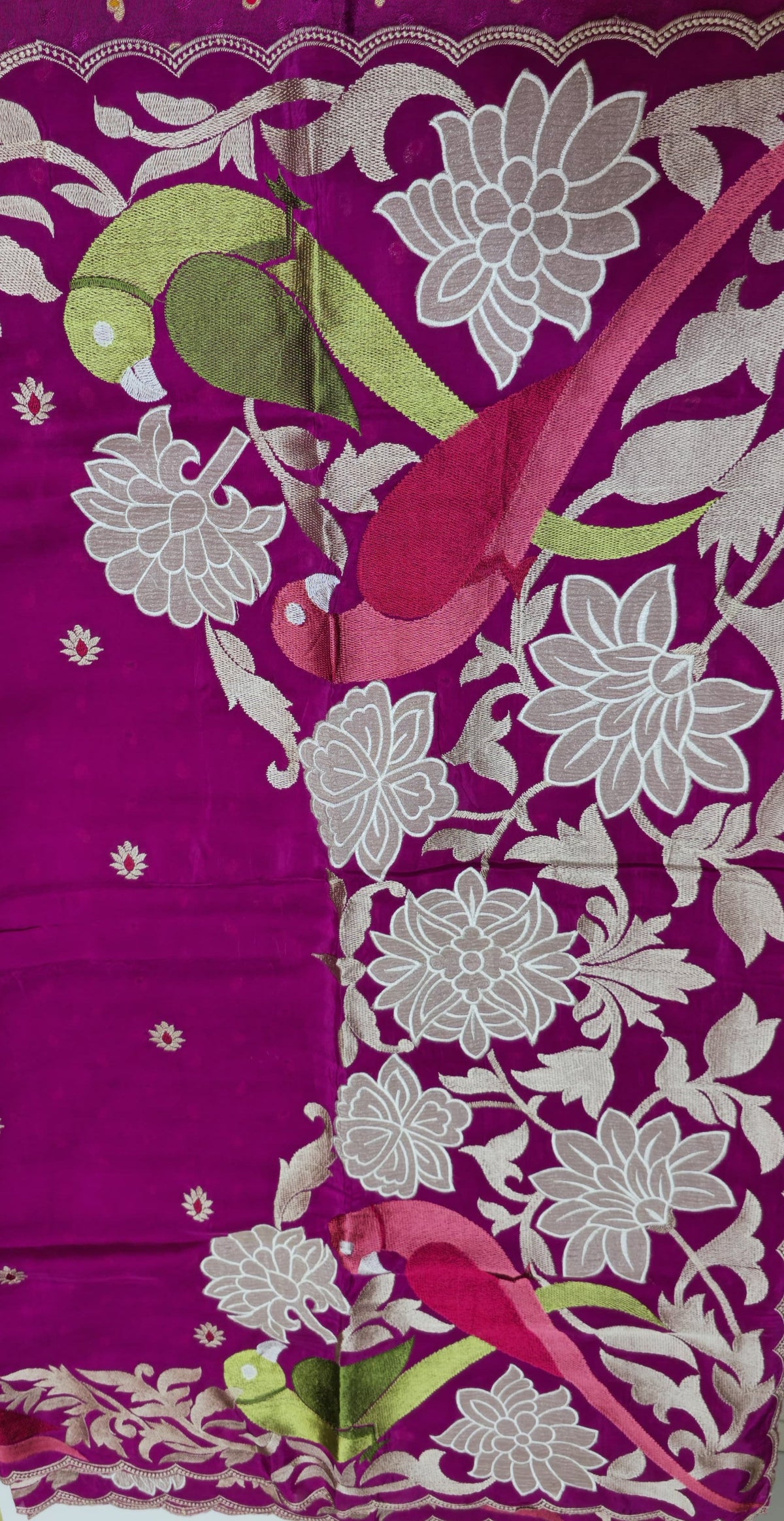 Soft Tissur Silk Saree With Embrodery Work - 7120