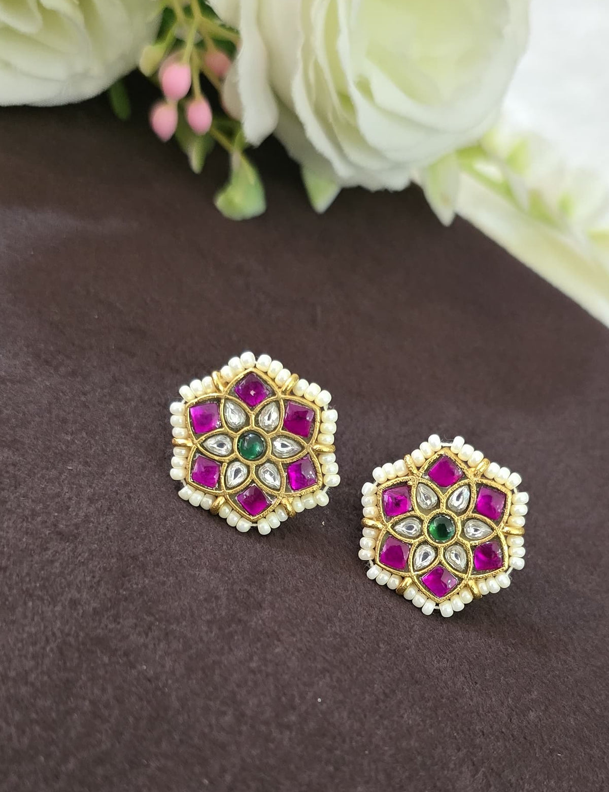 Jadu Kundan Earings - SV3185