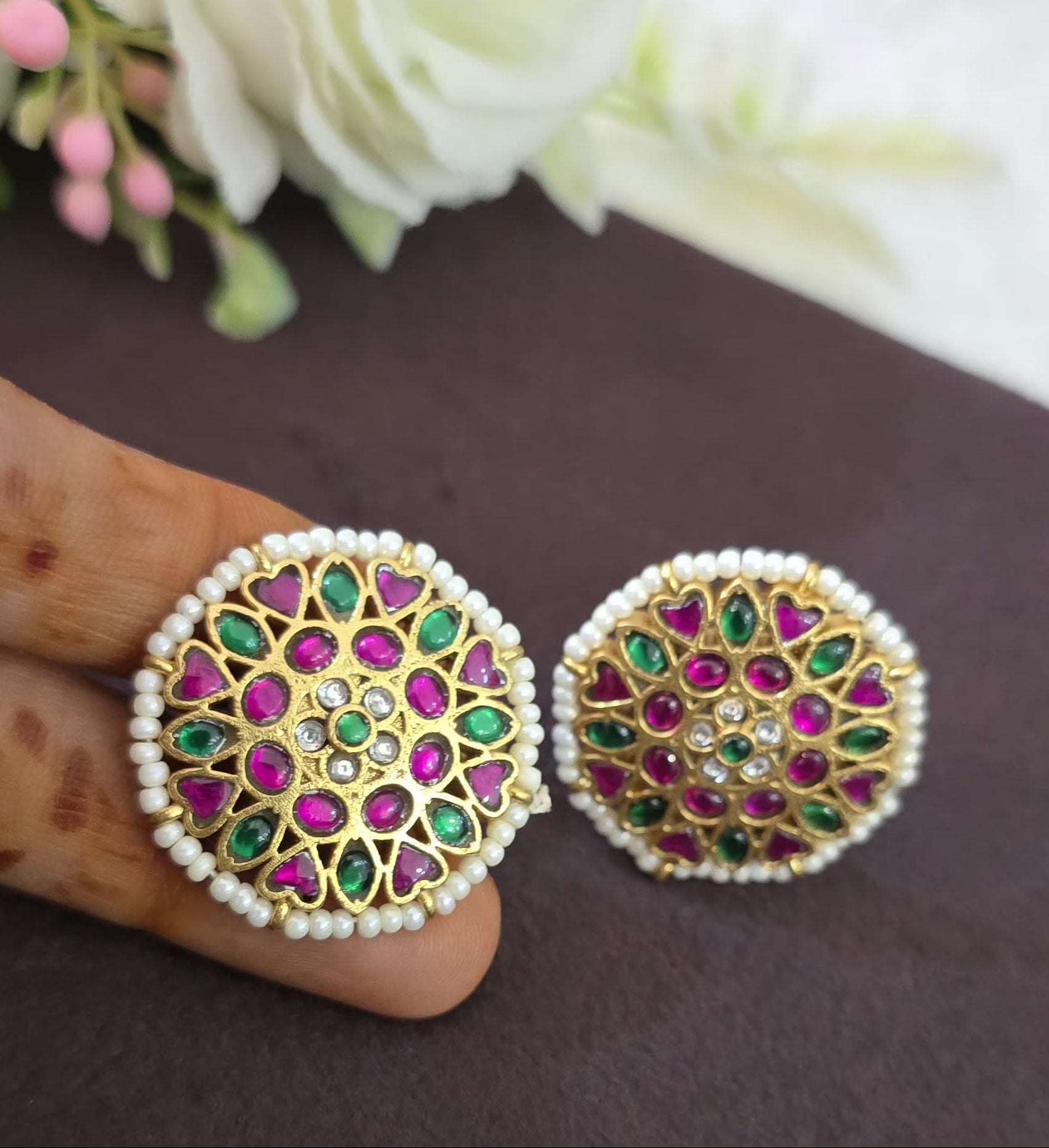 Jadu kundan Earings - SV3186