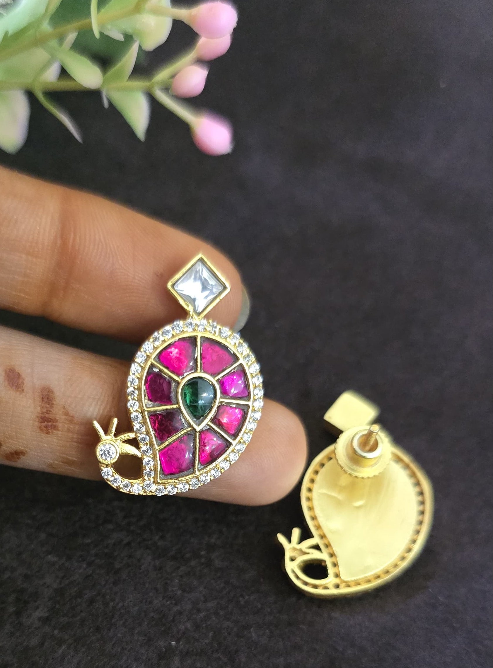 Jadu Kundan Earings - SV3196